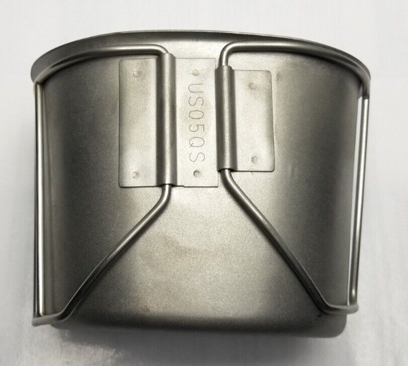 GENUINE USGI MILITARY SURPLUS 1 QT STAINLESS CANTEEN CUP HEAVY DUTY NEW