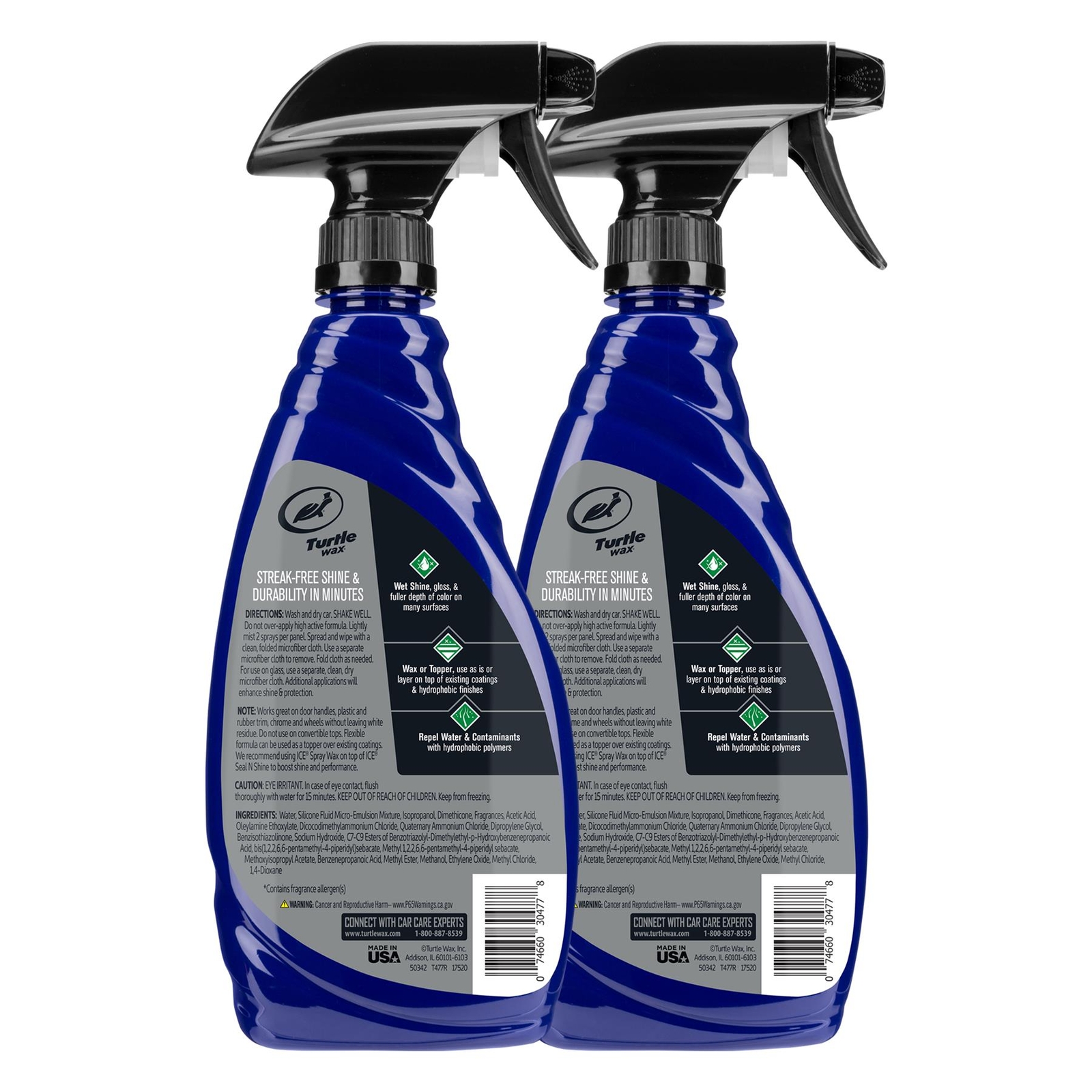 Turtle Wax Ice Spray Wax High Shine Long Lasting Car Wax 20 Fl Oz (2 Pack)