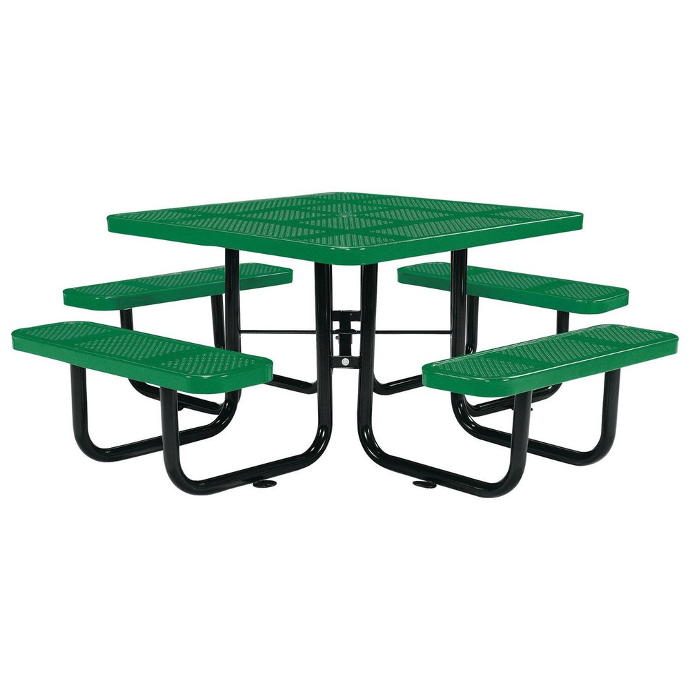 Global Industrial 46" Square Picnic Table Surface Mount Green