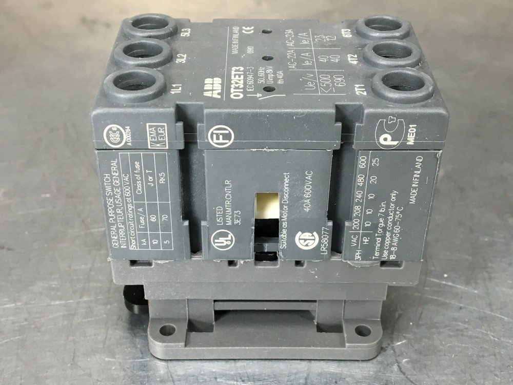 ABB OT32ET3 Open Disconnect Switch Line Series