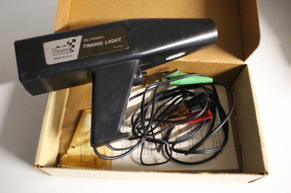 Vintage Sears Dc Powered Inductive Timing Light with Box 28-2158