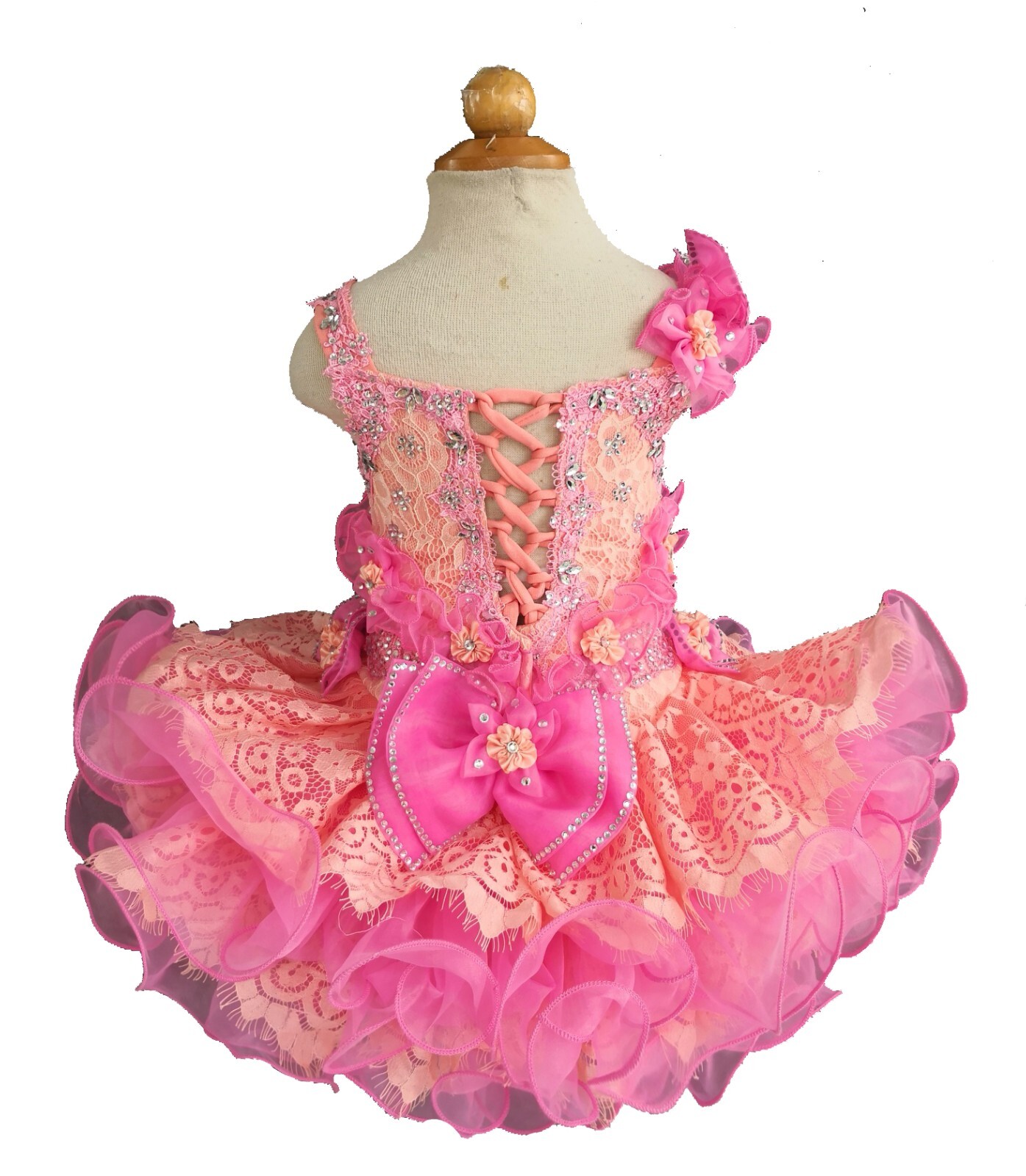 Jenniferwu Flower Baby Girl Lace Dress Toddler Tulle Sleeveless Bow Princess