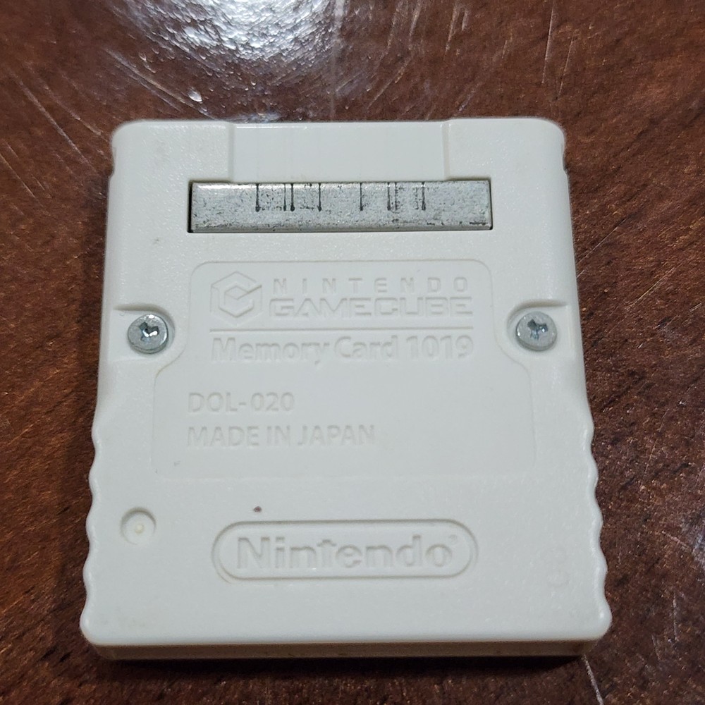 Official Nintendo GameCube Memory Card OEM DOL-020 Authentic 1019 Blocks White