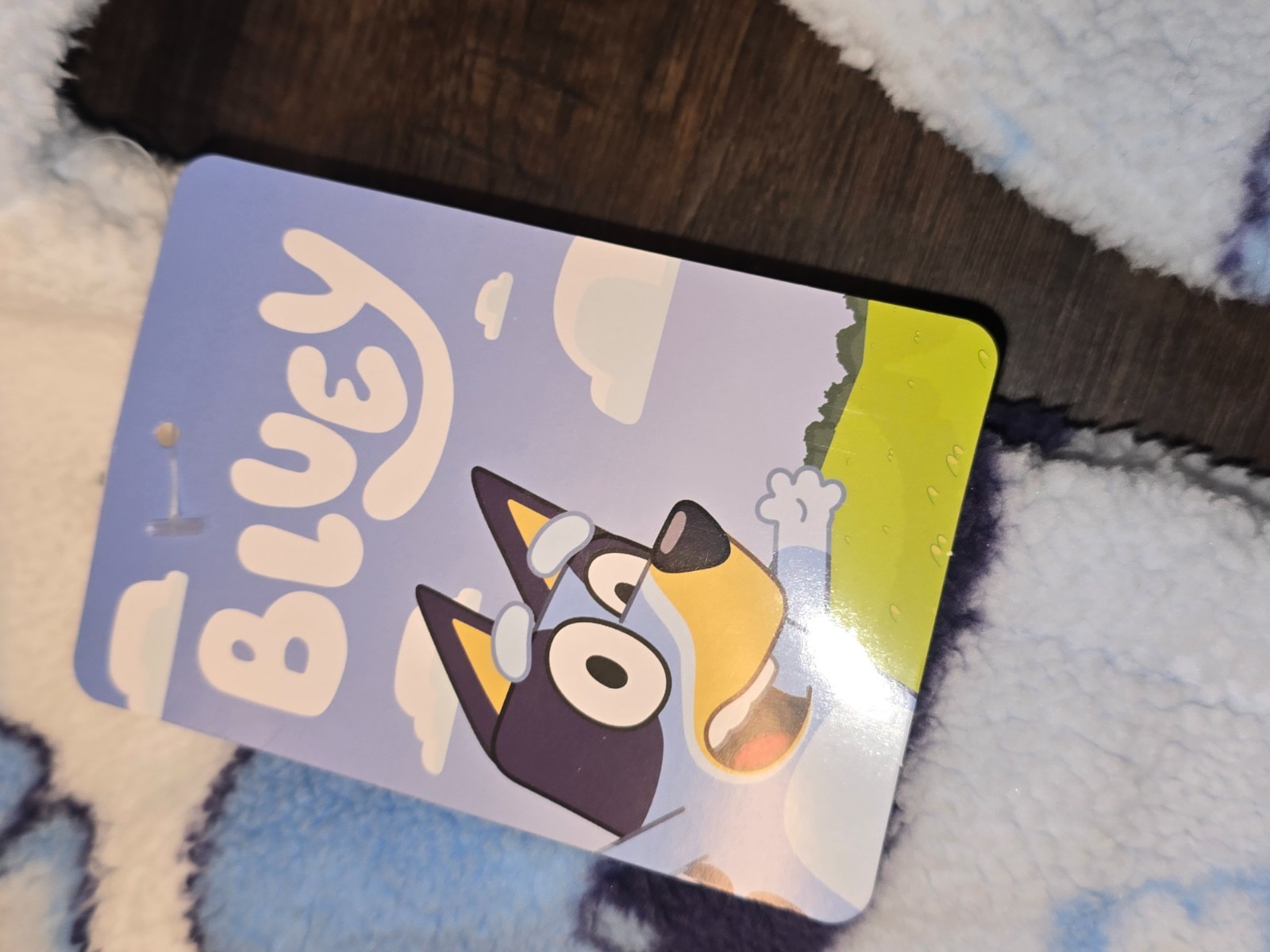 BLUEY Girls Sherpa Fleece Zip Up Jacket Sz 7 8 Cartoon Cozy Warm Winter Playful