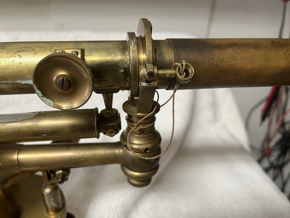 ANTIQUE DUMPY (WYE) TRANSIT /LEVEL SIGNED BY JAMES W. QUEEN