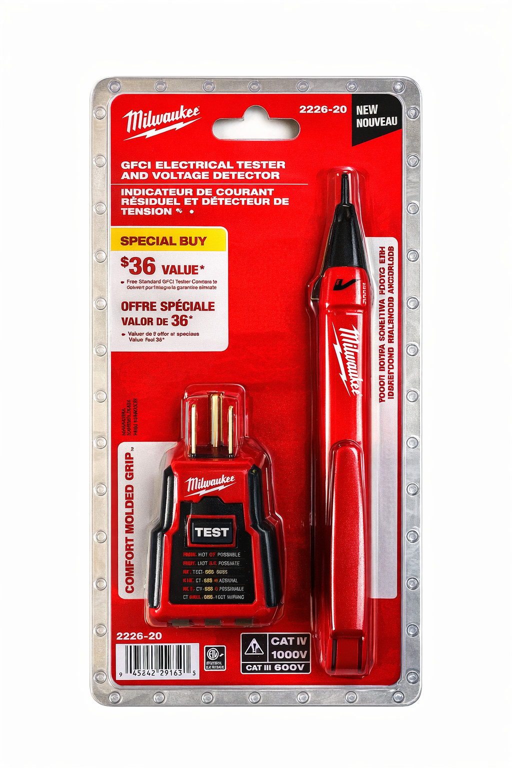 Milwaukee GFCI Receptacle Tester & Voltage Detector 2226-20 - New & Sealed