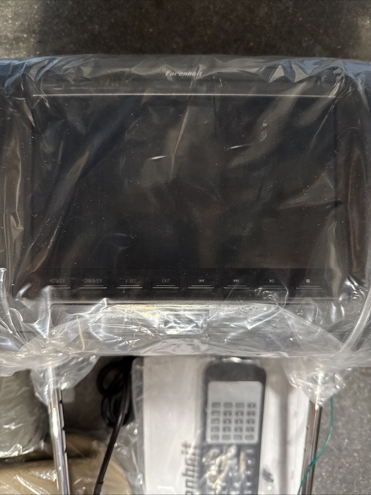 POWER ACOUSTIK HR-71CC 7" CAR HEADREST MONITOR LEADED IN A LEATHER HEAD REST NEW