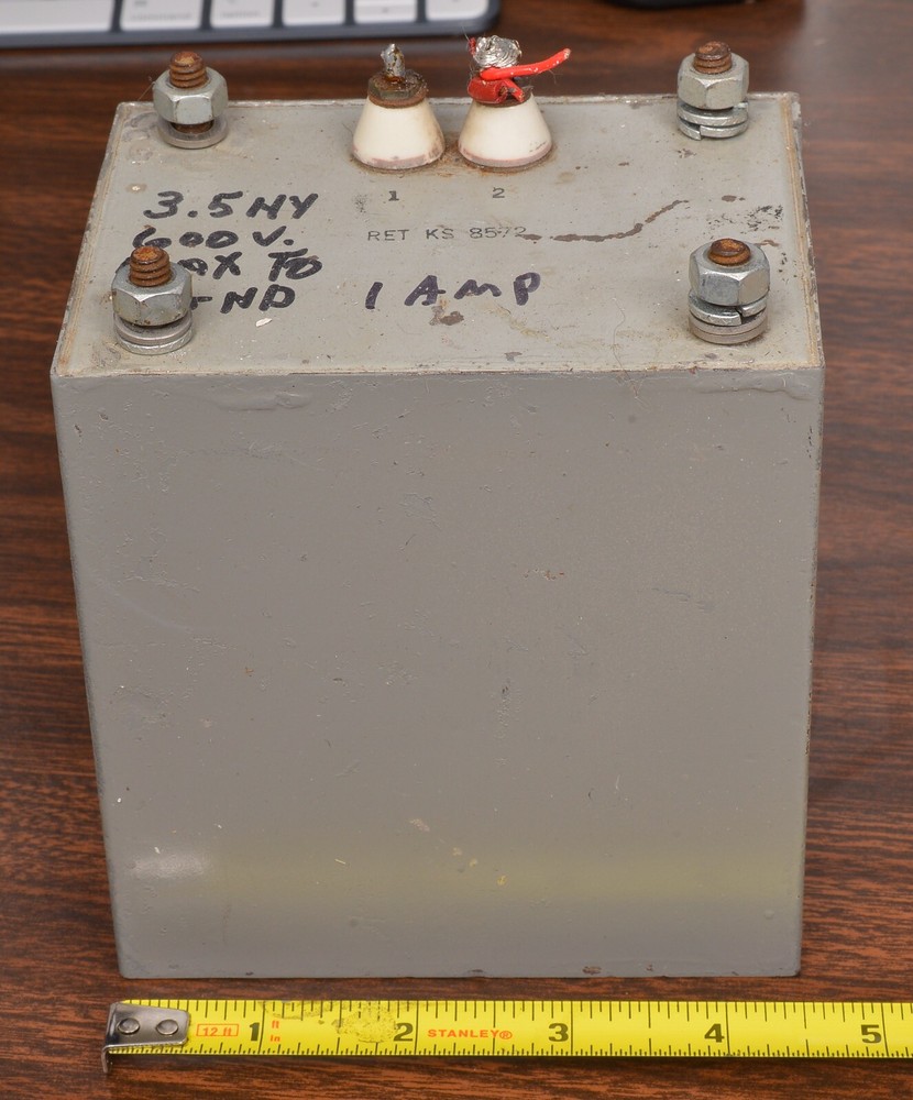 HAM RADIO PLATE MODULATION REACTOR AUDIO CHOKE 3.5H HENRY at 600V 1A