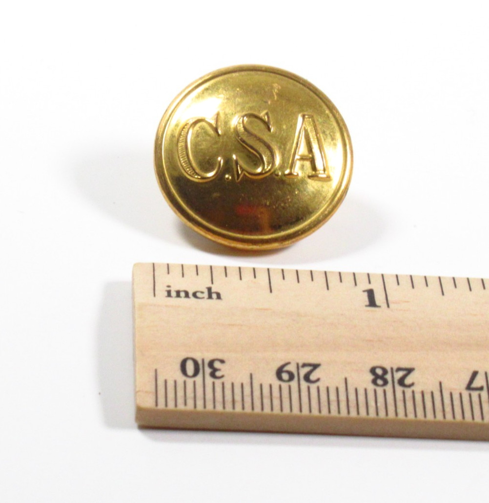 CSA Confederate Button Reproduction Waterbury Conn Civil War Style