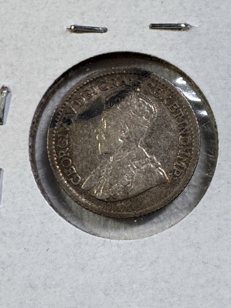 1914 Canada 5 Cents Silver Coin