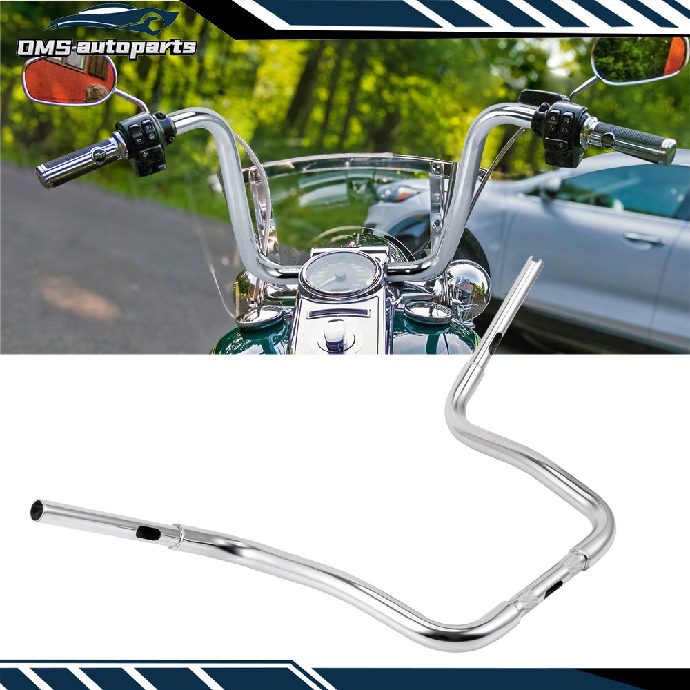 Chrome Rise 16" APE Cruved Handlebar For Harley Softail Road King Sportster 883