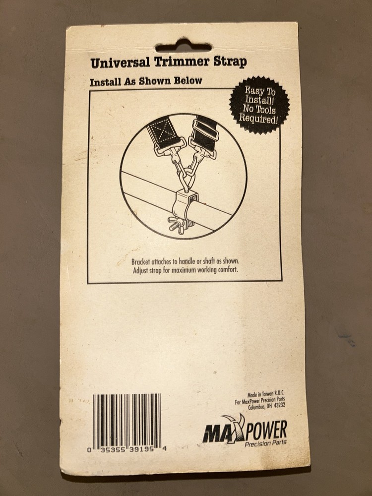 MaxPower Universal Trimmer Strap Adjustable Shoulder Harness Part 9195 New