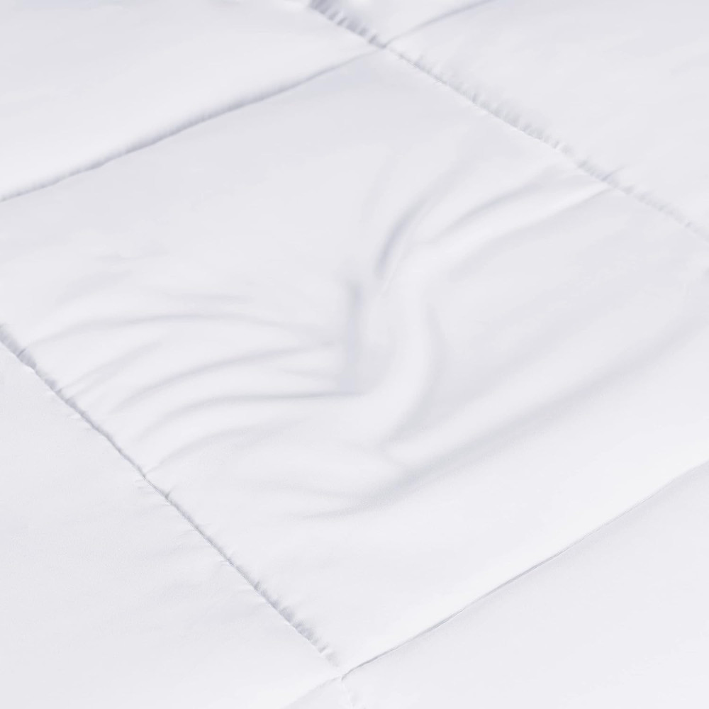 Brushed Microfiber Solid Comforter, down Alternative Bedding, Reversible, Medium