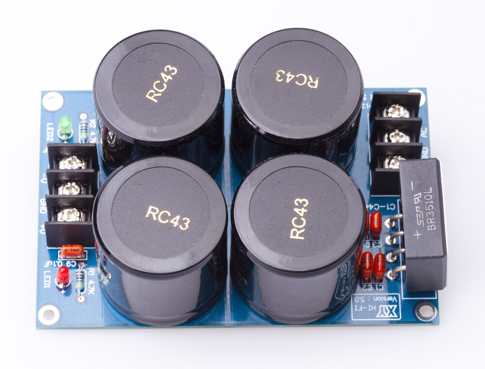 rectify filter power supply board for LM3886 etc amplifier board