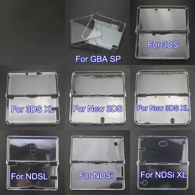 Clear Hard Shell Protective Case Cover for Nintendo 3DS Snap On Crystal