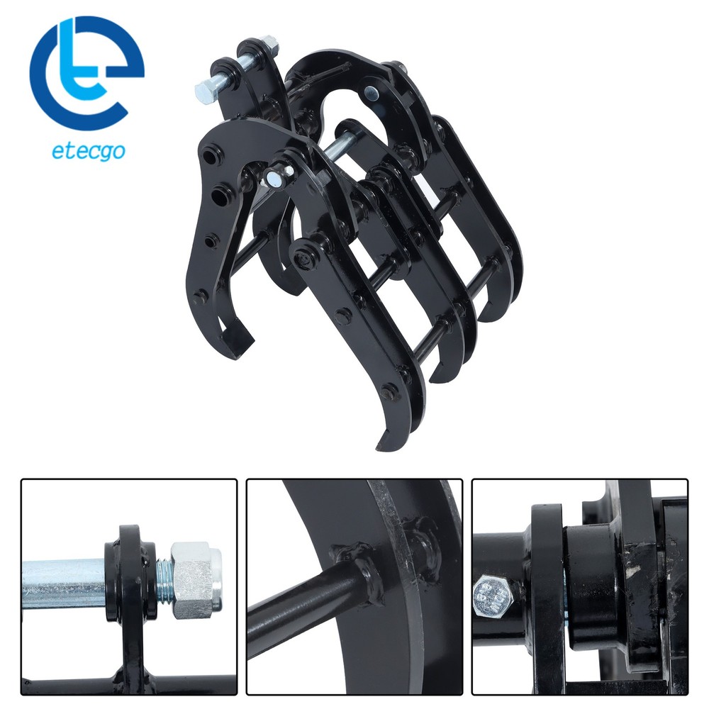 Wide Opening Excavator Grapple for Compact Diggers -Quick Attach