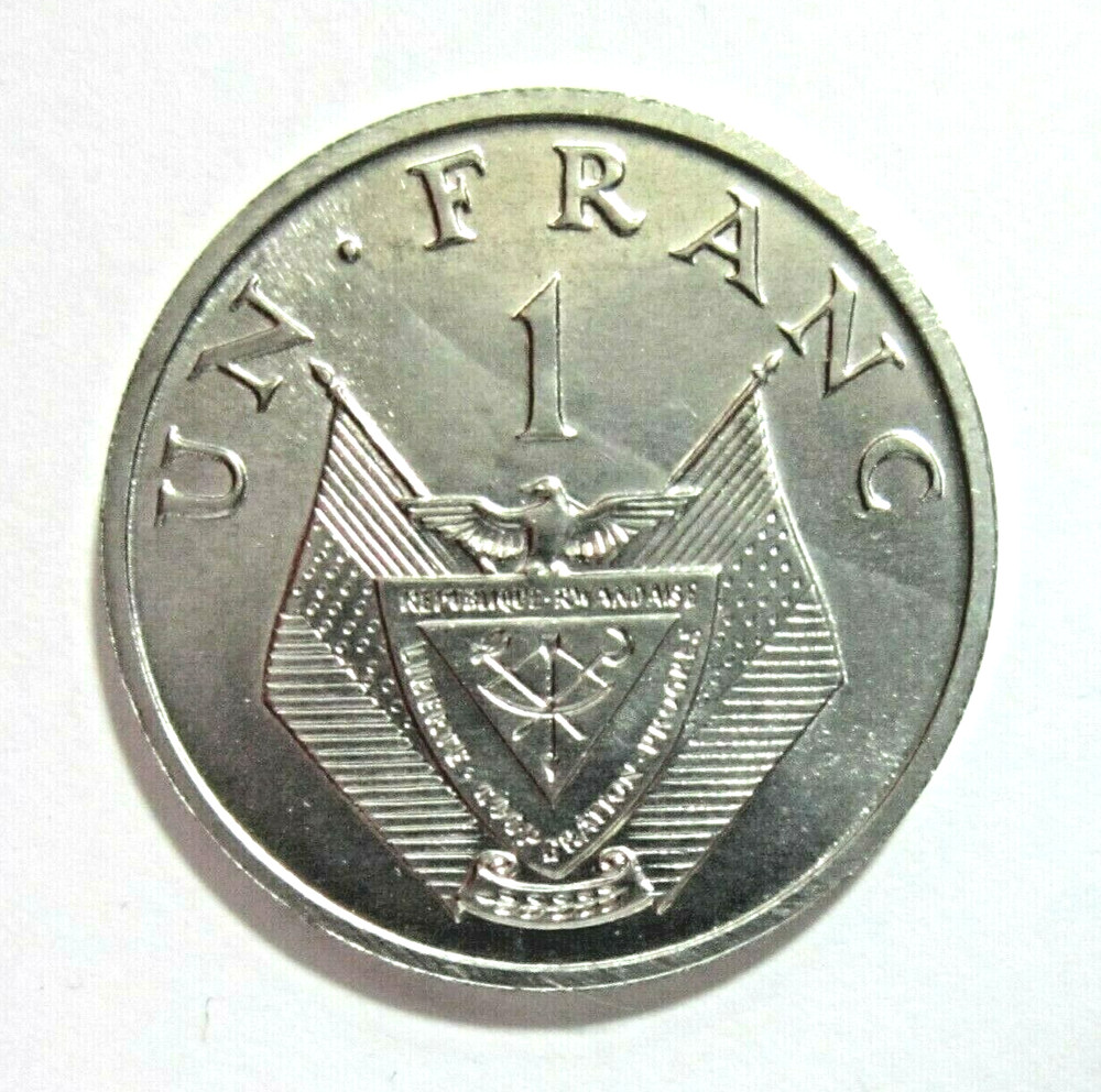 RWANDA. 1 FRANC, 1969. UNCIRCULATED.