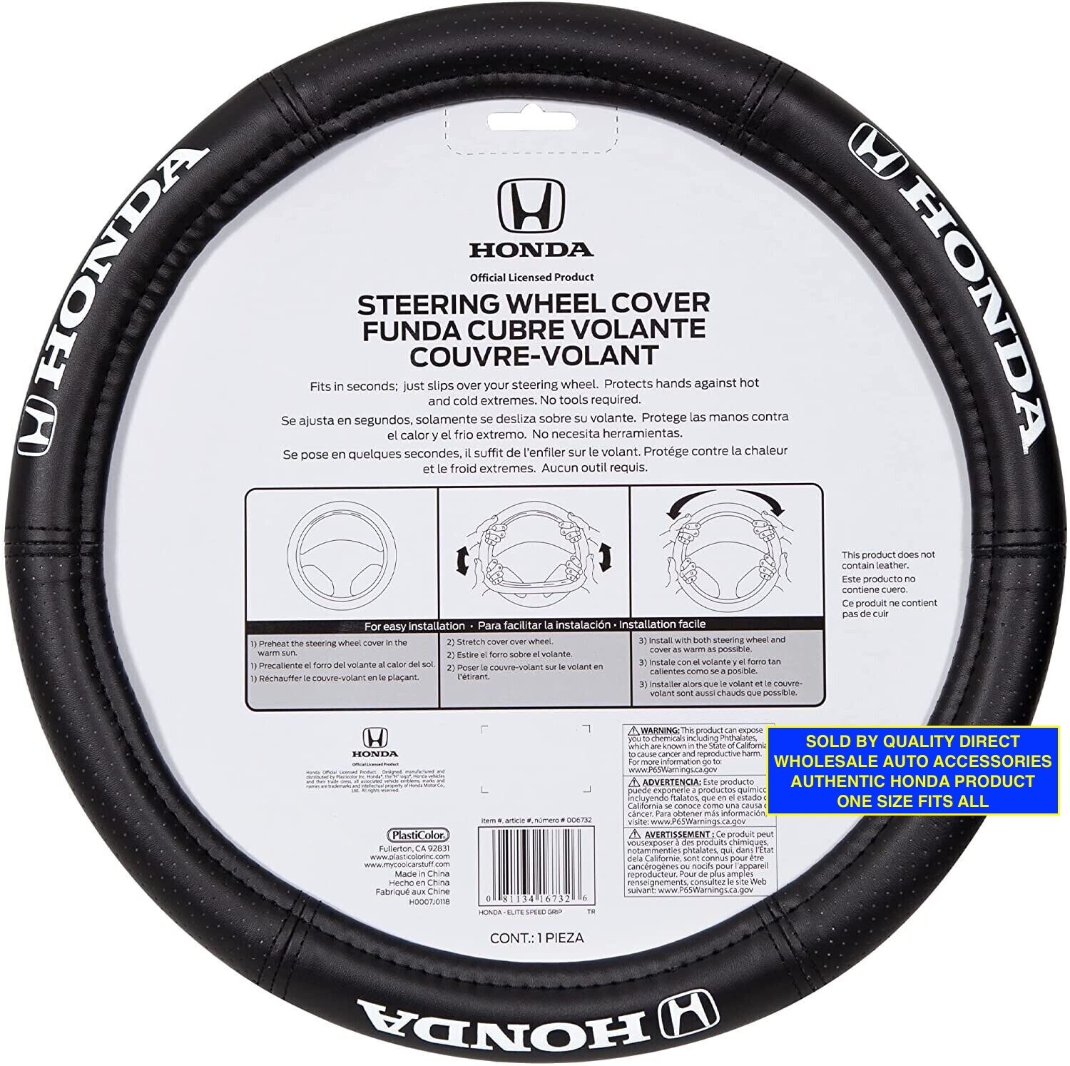 Best Honda Sport Grip PU Leather Car SUV Steering Wheel Cover Accessories Gift