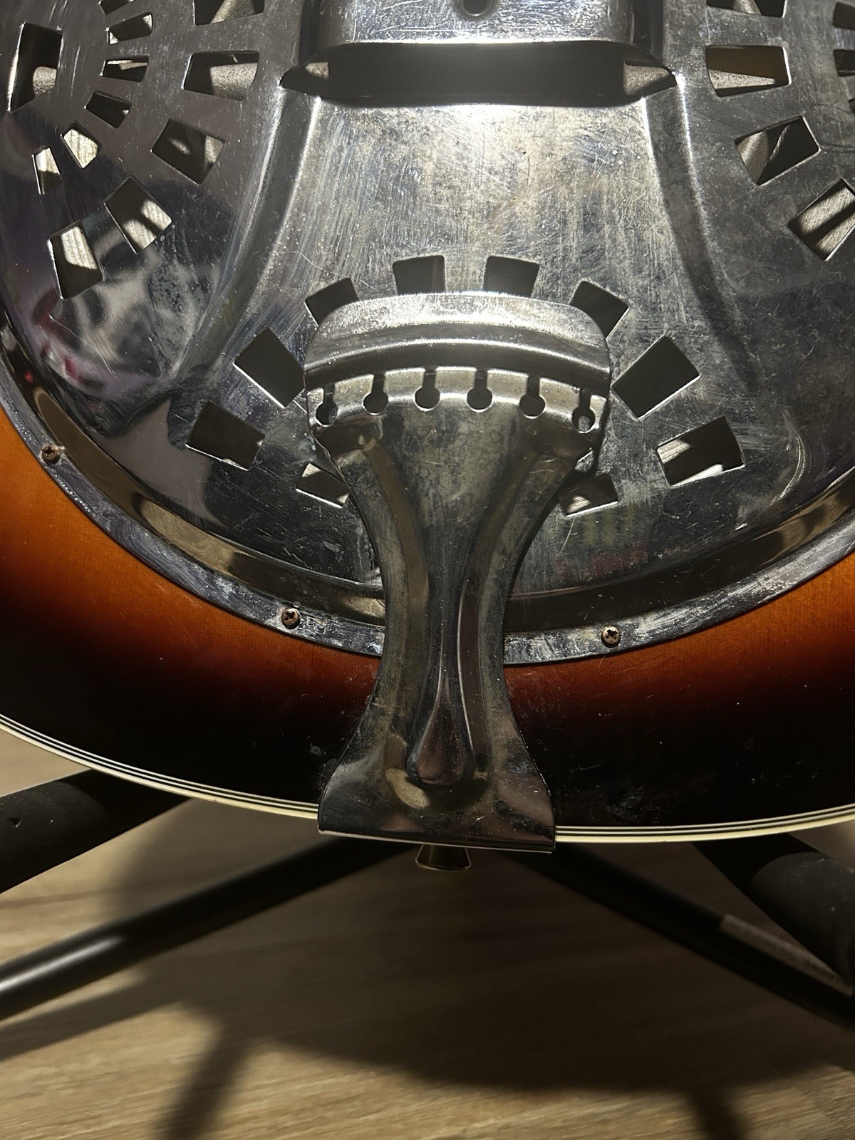 Danville Resonator Acoustic Guitar Sunburst. Freshly polished. Excellent