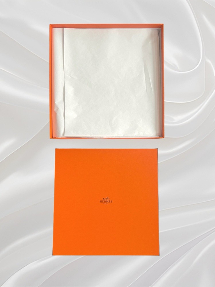 Authentic HERMÈS Square Box, Size 10”x 10”X 4”