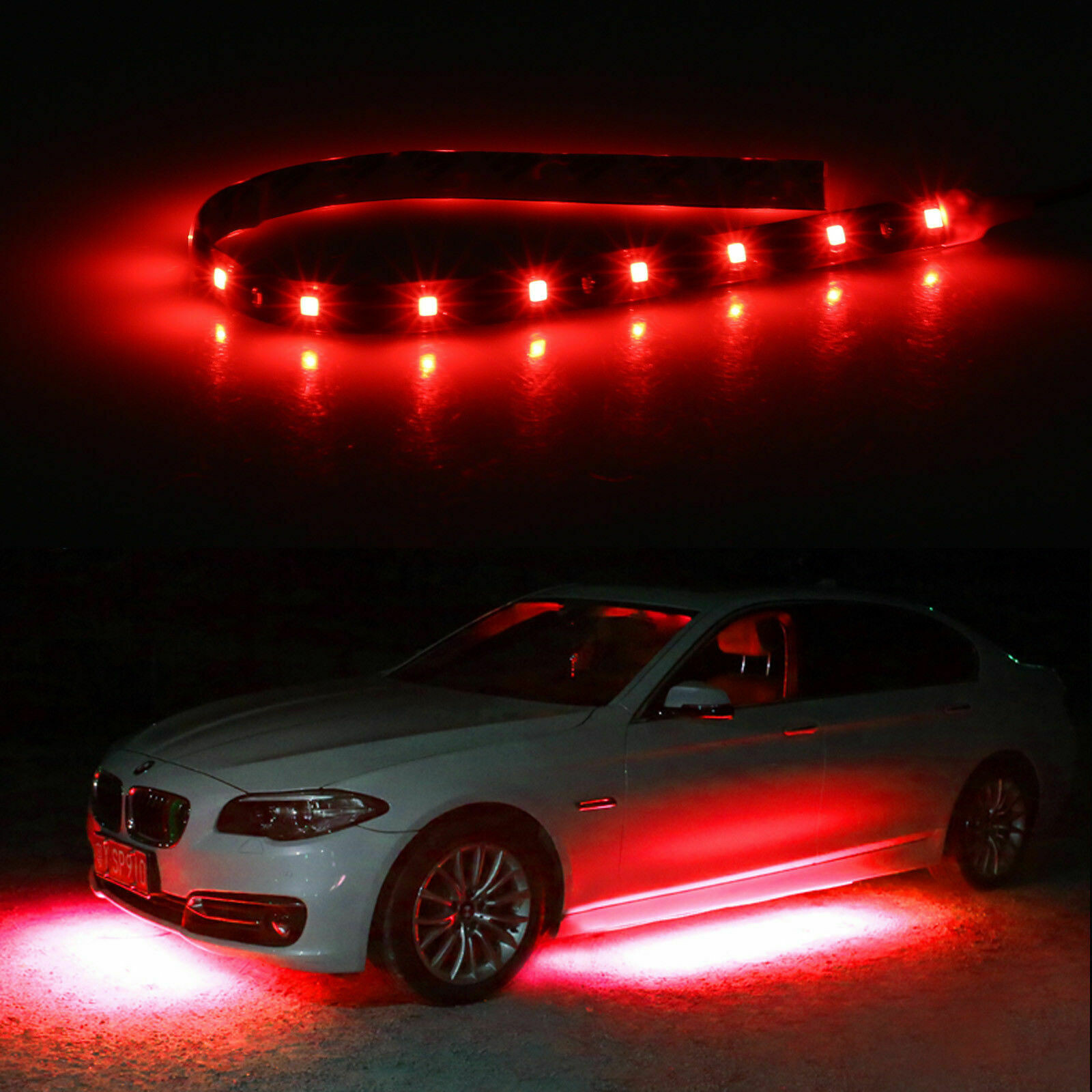 Lot Waterproof 12''/15 DC 12V Motor LED Strip Underbody Light For Car Motorcycl