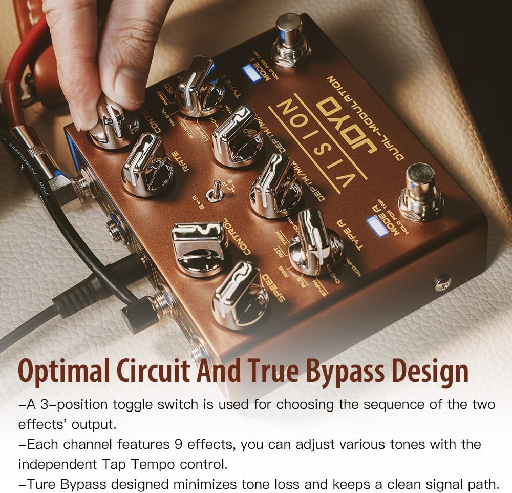 Modulation Multi Effects Pedal R Series Dual Channel Stereo Input and Output 9 E