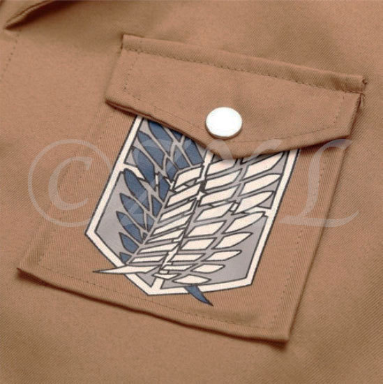 Attack on Titan Shingeki no Kyojin Scouting Legion Cosplay Halloween Jacket Eren