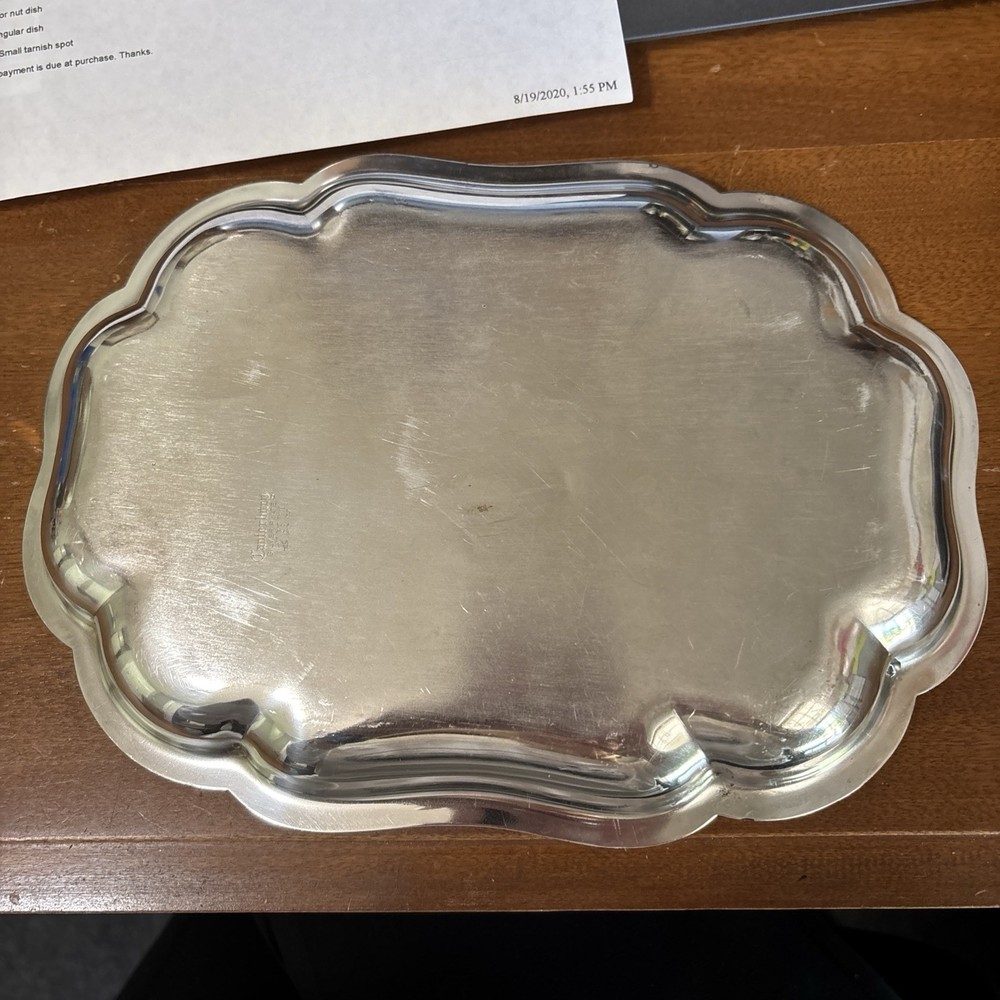 Vintage rectangular dish Canterbury silverplate 9 3/4"