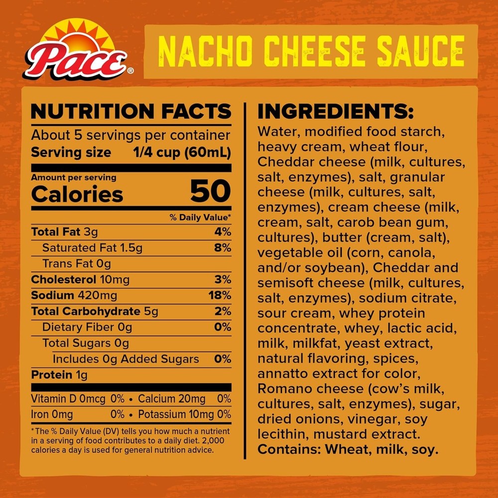 Pace Medium Nacho Cheese Sauce, 10.5 oz Can