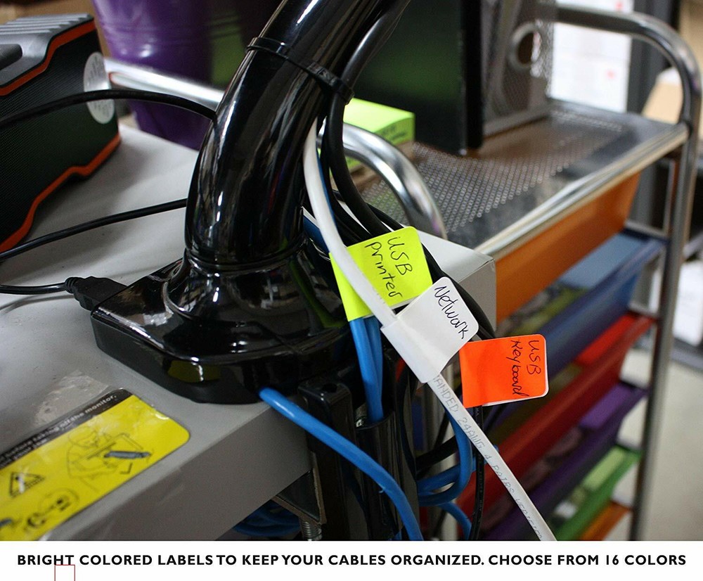 Rectangle Color Coding Stickers 1.57 x 0.75 Inch Assorted Color Labels 360 Pack