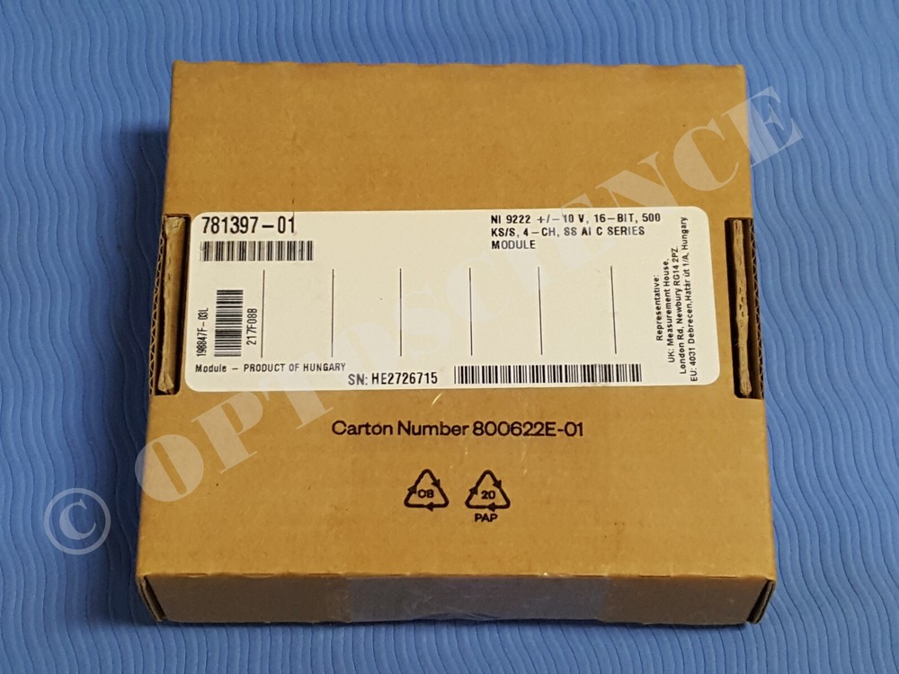 NEW - National Instruments 9222 cDAQ Analog Input Module, Simultaneous Sampling