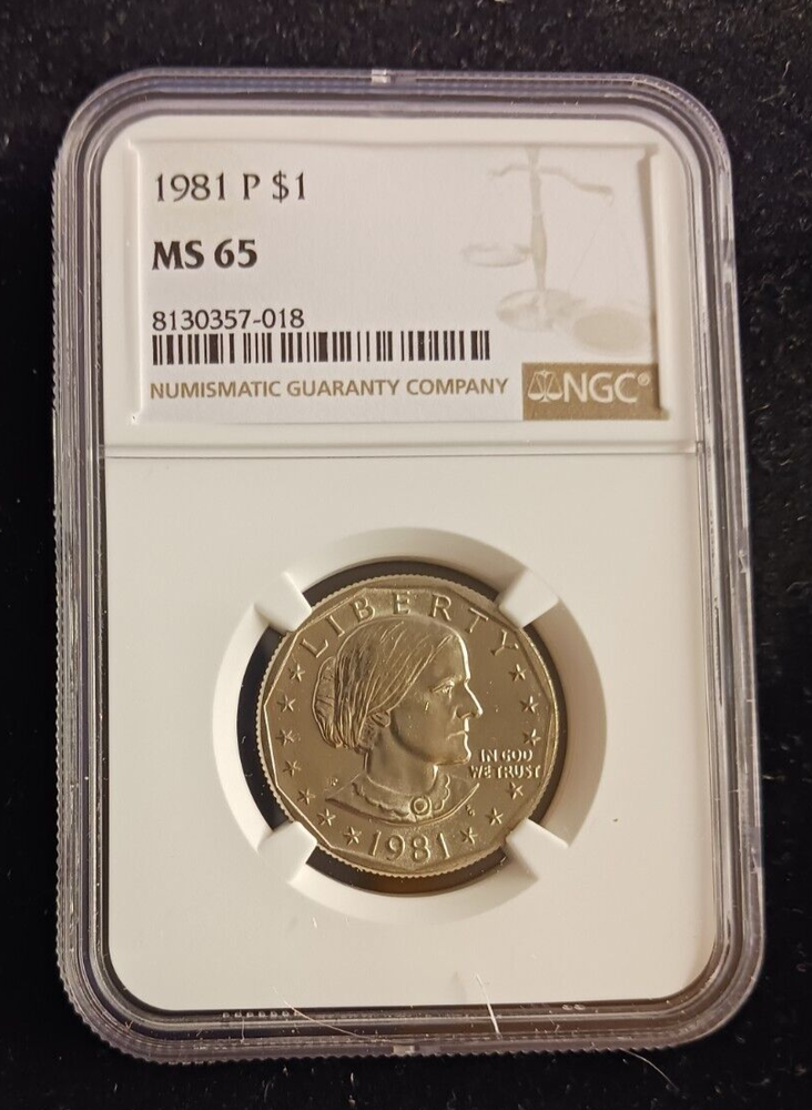 1981(P) NGC MS 65 Susan B. Anthony Dollar Coin