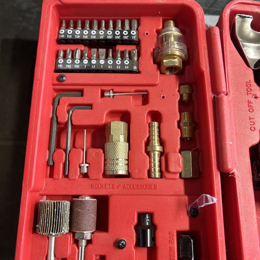 Mastergrip 77 pc Air Tool Set Missing Some Impact Spanner Die Grinder Ratchet ++