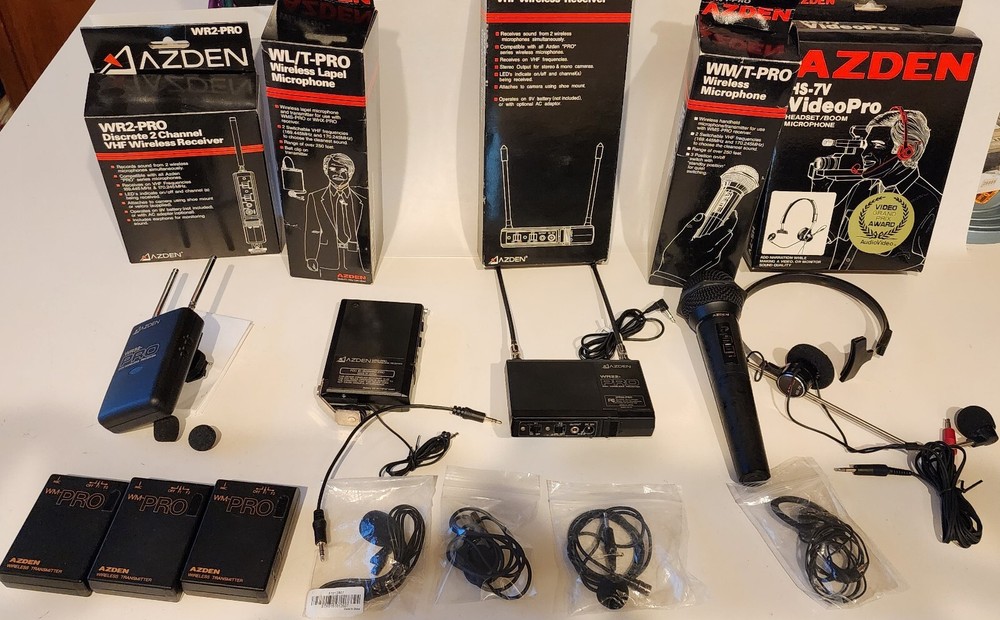 Azden Wireless Mic, Receiver Bundle for Video or PA Systems