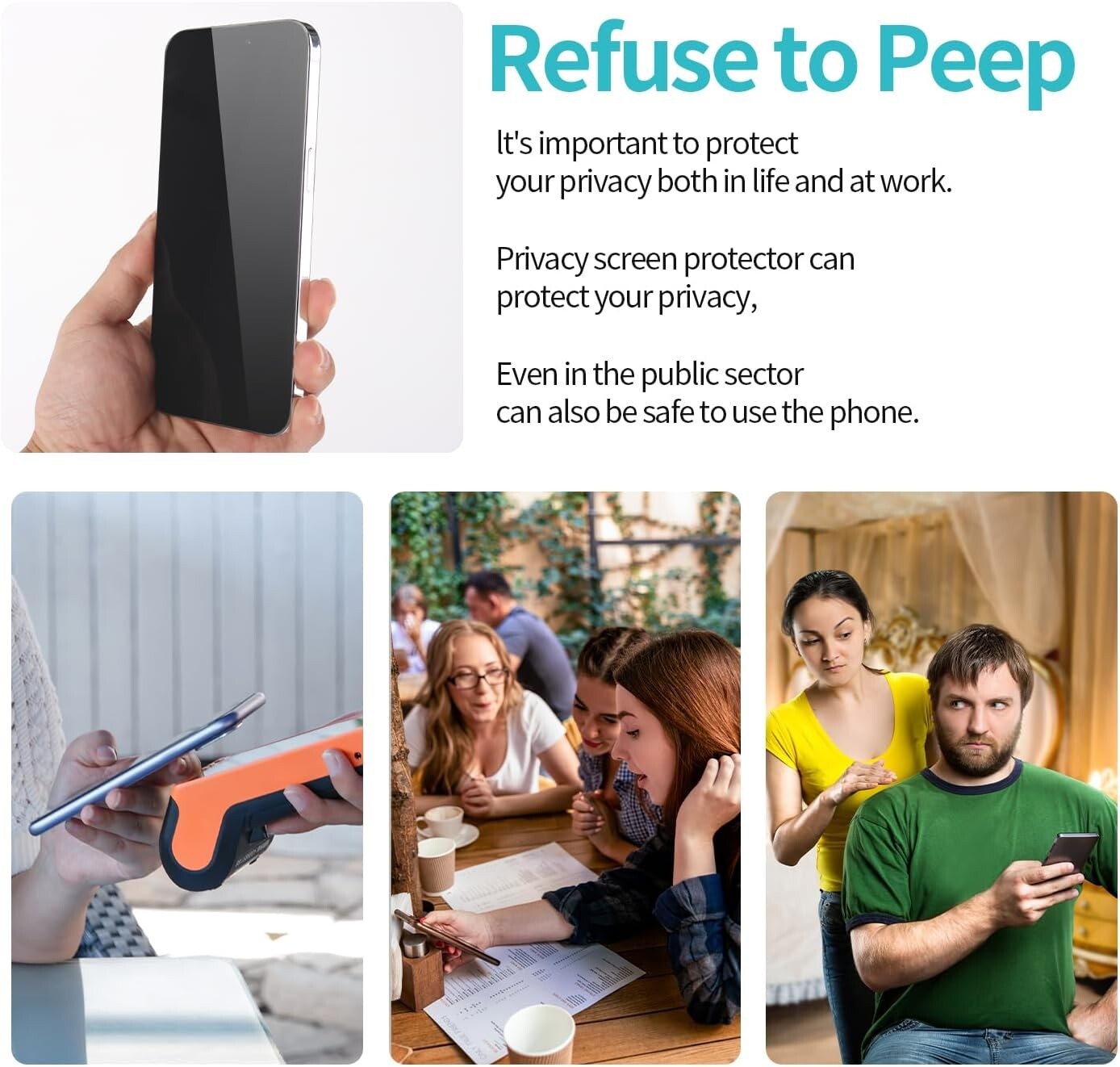 Wholesale Privacy Tempered Glass Screen Protector for iPhone 16 15 14 13 Pro Max