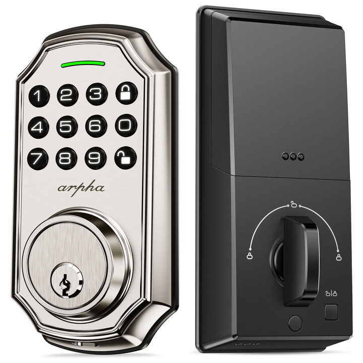ARPHA Smart Front Door Lock Set Electronic Keypad Deadbolt Keyless Entry＆100Code