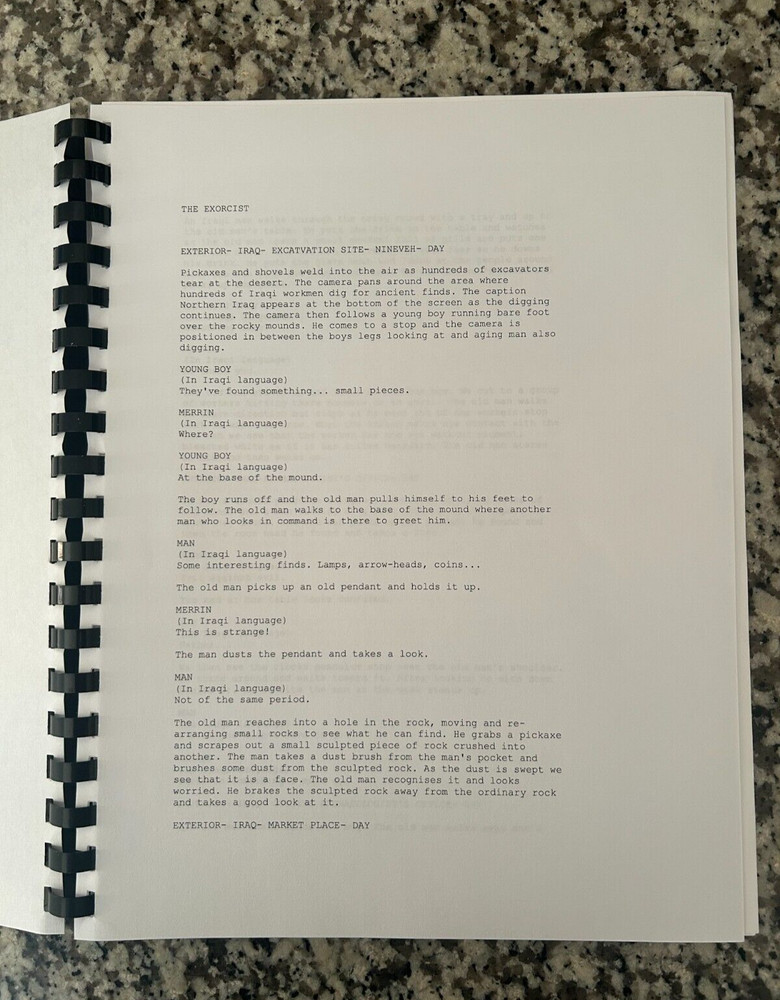 The Exorcist Horror Movie Script Reprint Full Screenplay Script