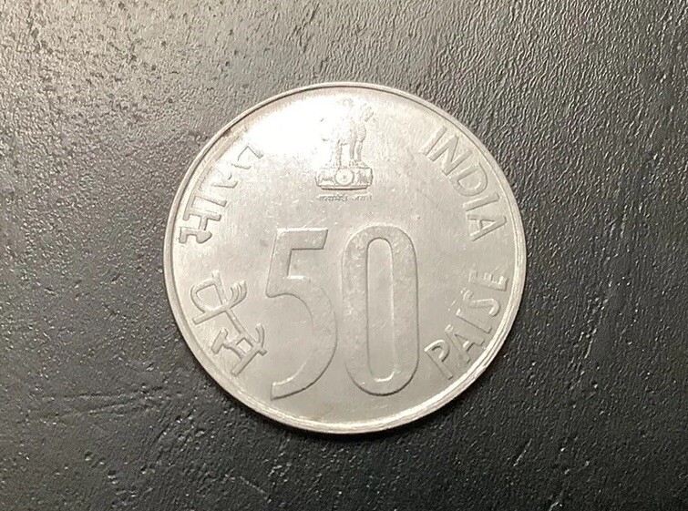 India 50 Paise 2002 Circulated