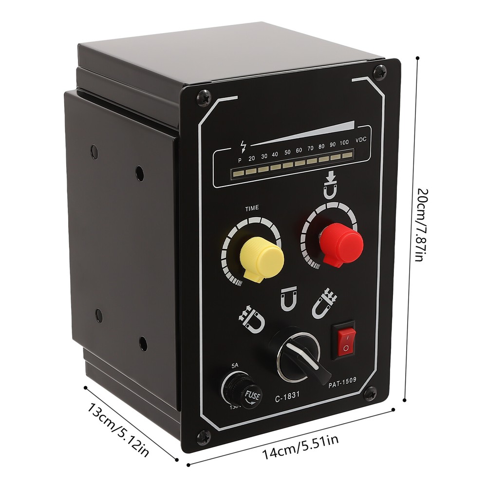 0-100V 5A DC Electro Magnetic Chuck Controller Magnetic Force Adjustable 110V