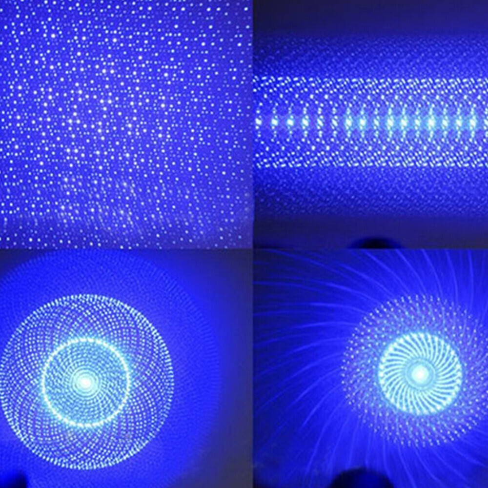 10W Blue Burning Laser Pointer 450-n-m Adjustable Visible Beam Dot Light US