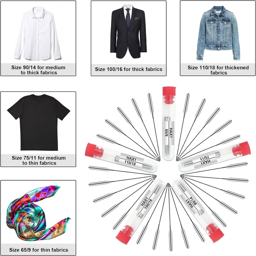 Sewing Machine Needles, Universal Needle, ONEHERE Compatible...