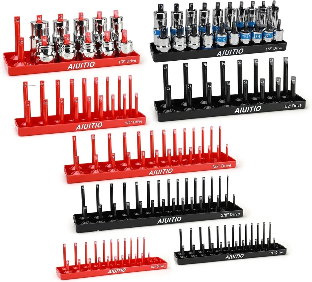 8-Piece Tool Organizer for 176 Sockets – Ultimate Metric & SAE Compatibility