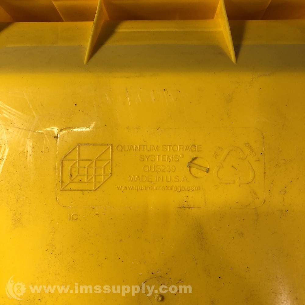Quantum Storage Systems QUS239 Plastic Stacking Bin Yellow USIP
