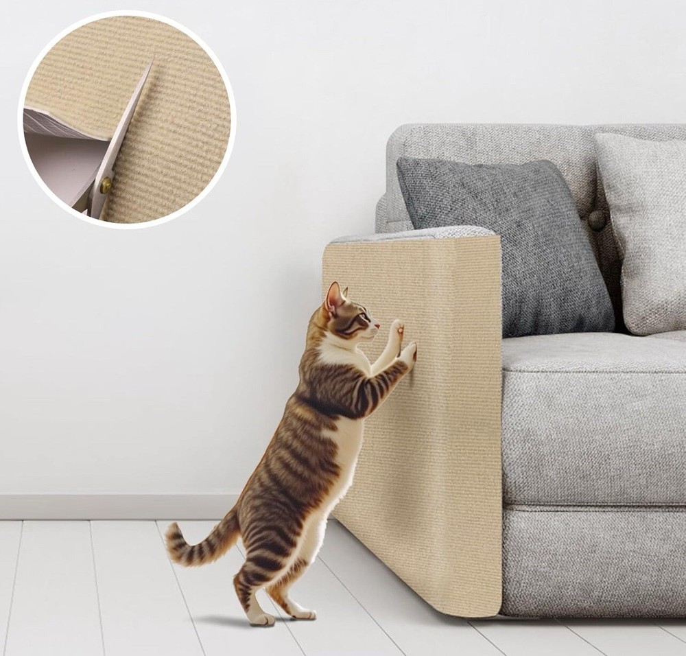Trimmable Cat Scratch Mat | 15.7"x78.7" Self-Adhesive Cat Scratching Protector
