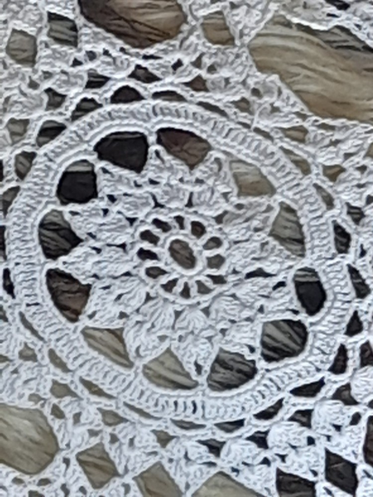VINTAGE 70s CROCHET DOUBLE BEDSPREAD NEW