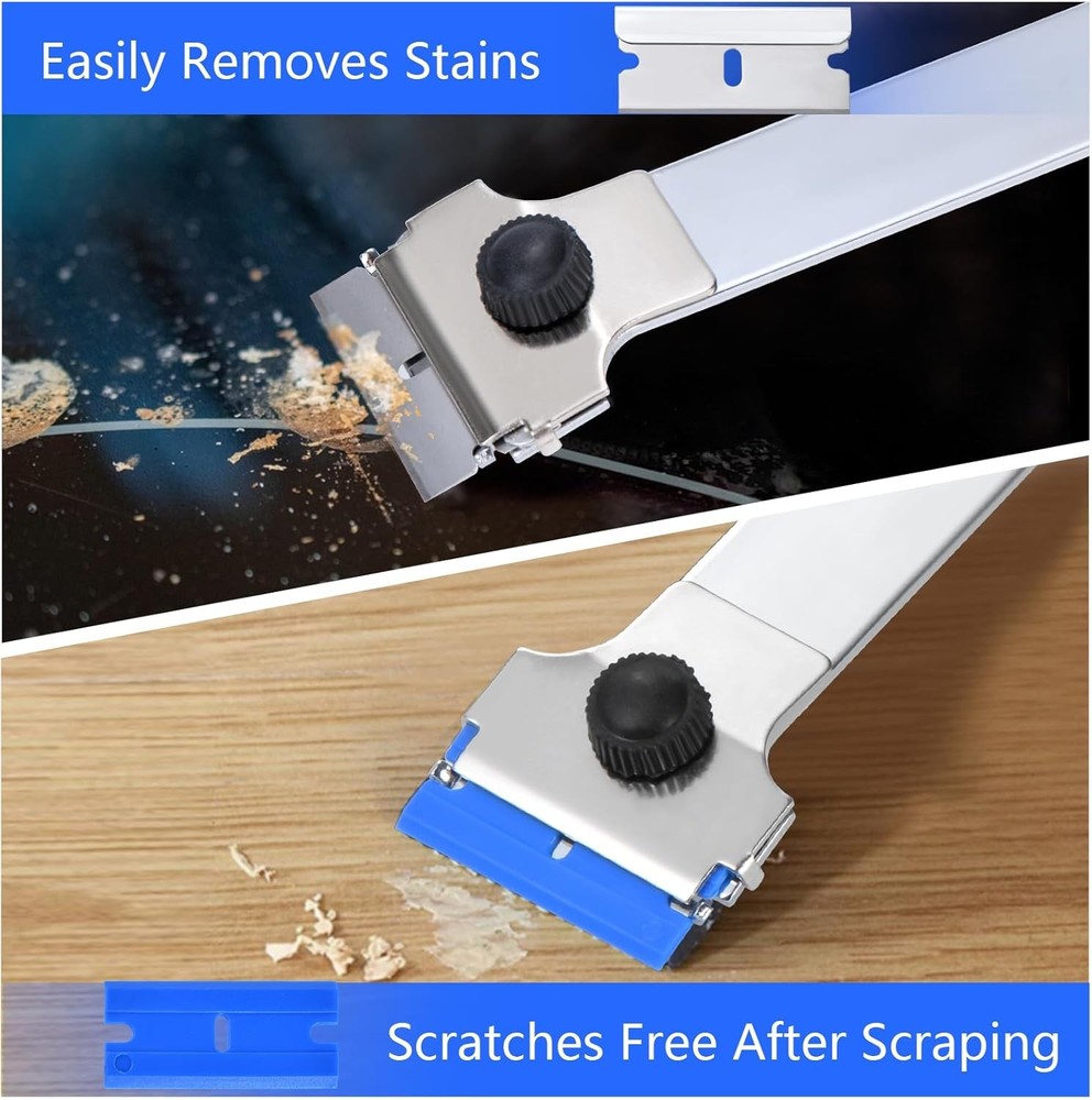 Razor Blade Scraper Tool with 10 Pcs Extra Long Handle