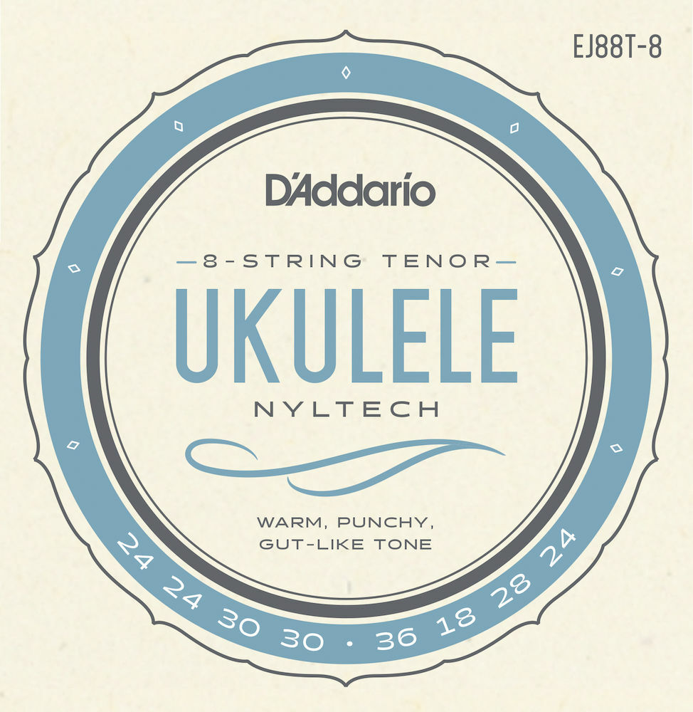 D'Addario EJ88T-8 Nyltech Ukulele Strings, 8-String Tenor