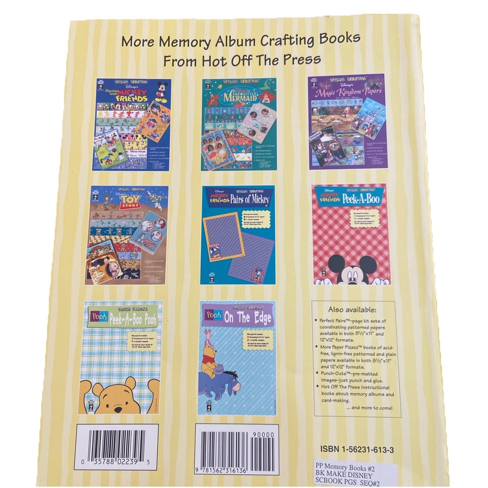 Making DISNEY SCRAPBOOK Pages Guidebook 40 Sheets 68 Sample Pages Techniques NEW