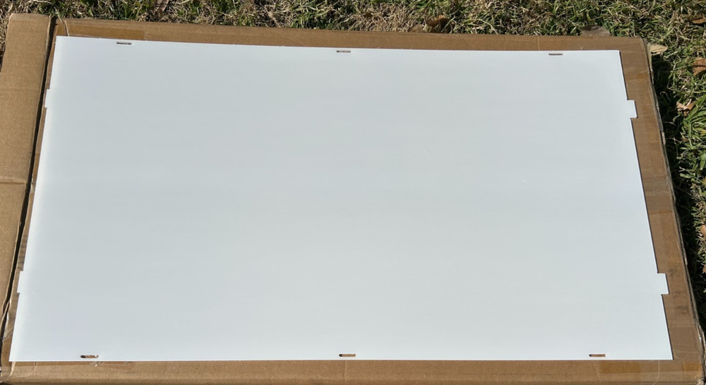 Acrylic Display Case with White Base - 29 inch tall - READ DESCRIPTION