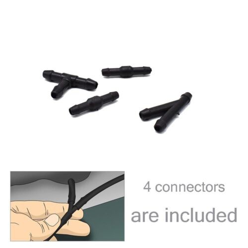 Car Front Windshield Wiper 6.5ft Fluid Hose 2x Nozzle Windshield Sprayer Jet Kit